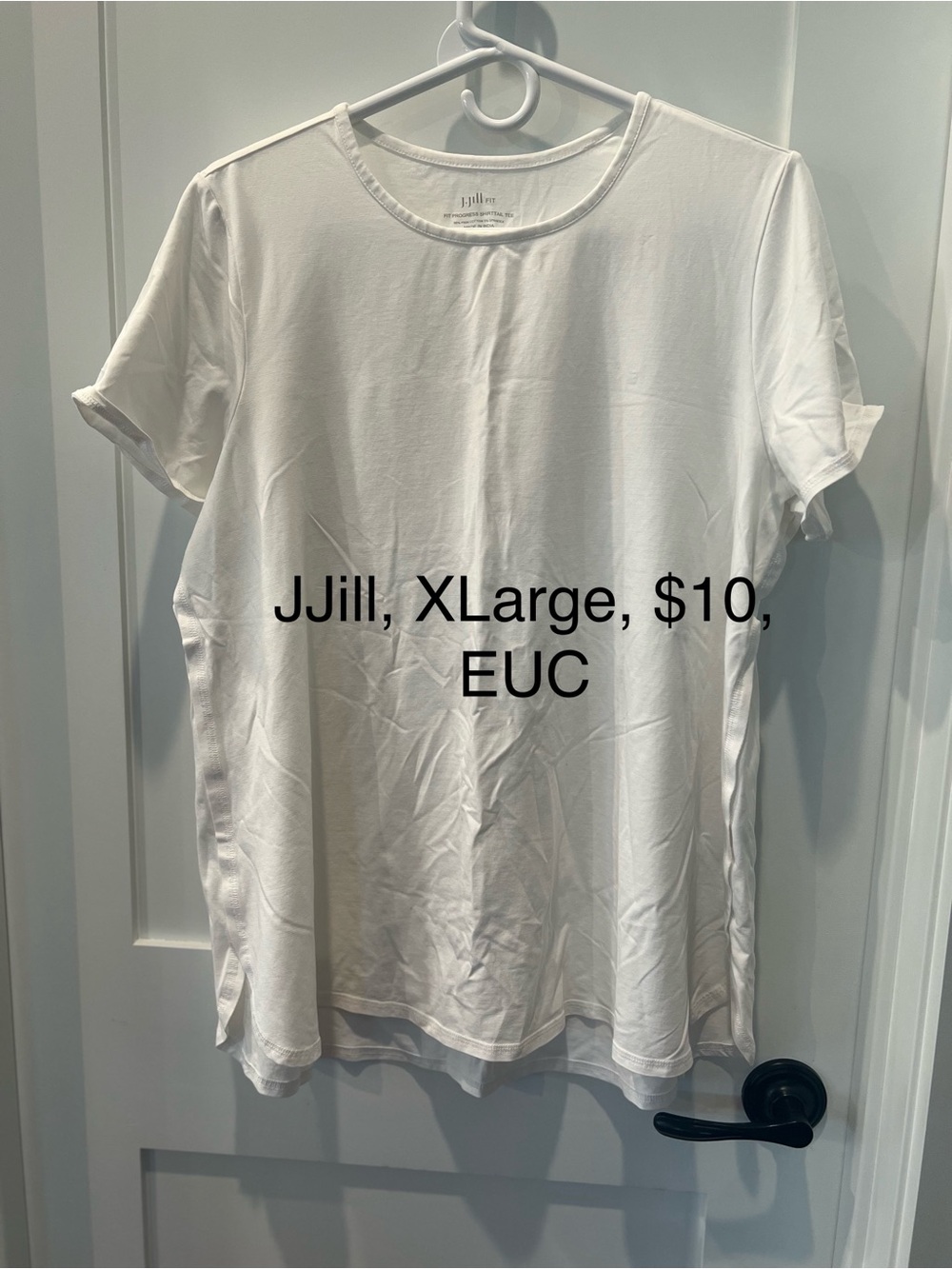 J. Jill White Short Sleeve Crewneck Tee